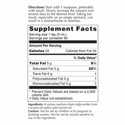 C-8 MCT Oil 16 fl. oz. - Image 2