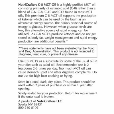 C-8 MCT Oil 32 fl. oz. - Image 3