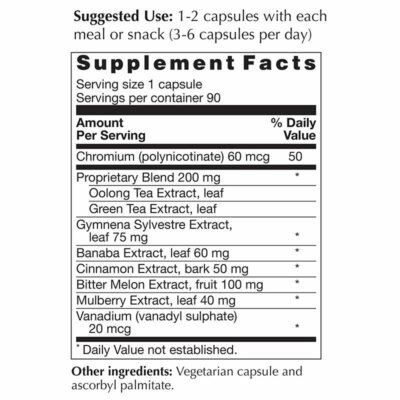 Carbo Defense Supplement Facts Panel