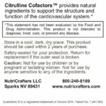 Citrulline Cofactors Left Panel