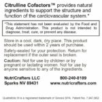 Citrulline cofactors left panel