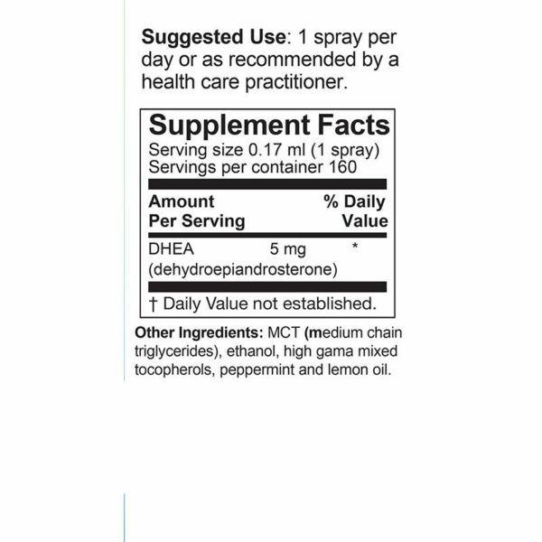 DHEA Spray Supplement Facts