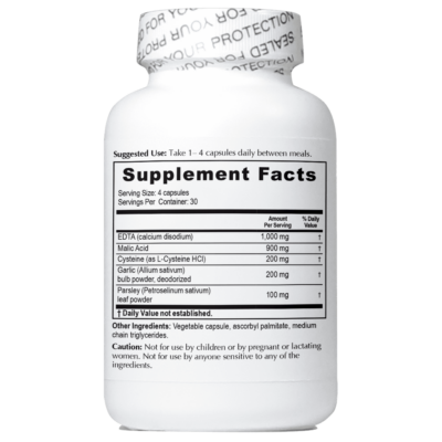 Edta Supplement Facts