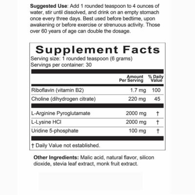 GH Advantage Drink Mix Supplement Facts