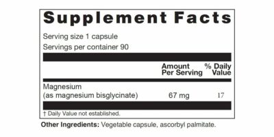 Magnesium Bisglycinate Supplement Facts