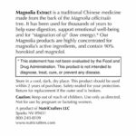 Magnolia Extract Label Information