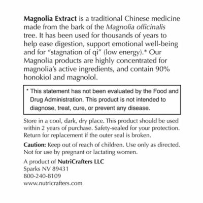 Magnolia Extract Label Information