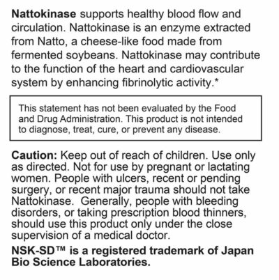 Nattokinase label information