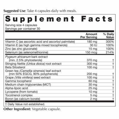 Prosta E8 Supplement Facts