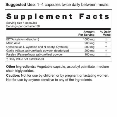 Protect EDTA Supplement Facts