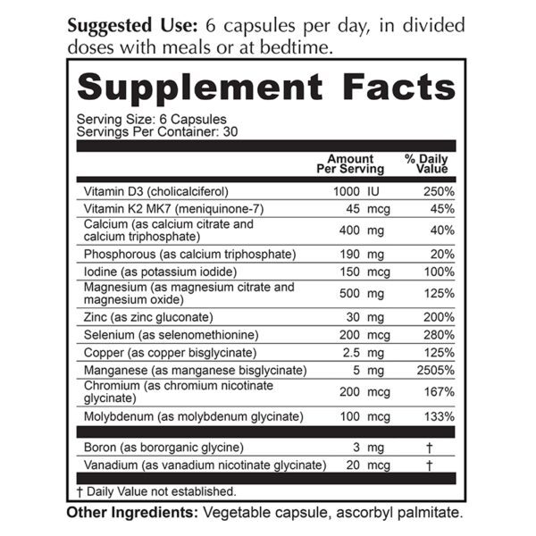 Protect Minerals Supplement Facts